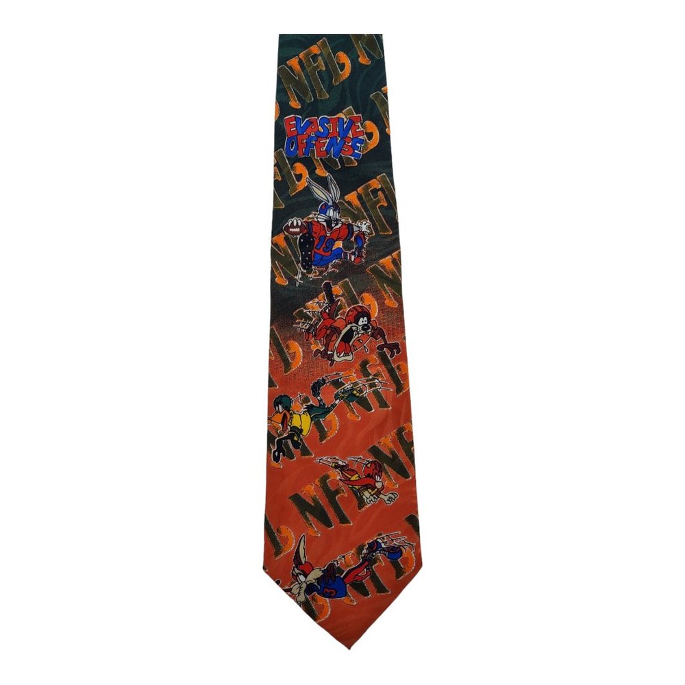 Molto NFL Looney Toons Orange Pattern 100% Polyester Necktie